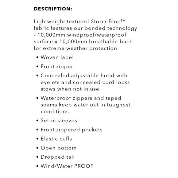 Holloway 229159 Adult Full Zip Hooded Circulate Water Proof/Wind Proof Jacket - Picture 6 of 10